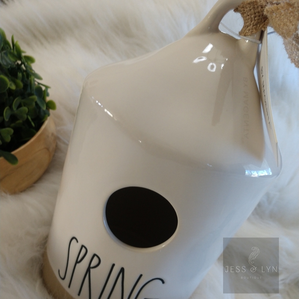 RAE DUNN Spring Glazed Ceramic Birdhouse - Picture 4 of 11
